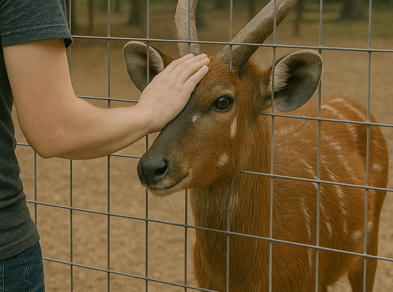 sitatunga petting zoo in fredericksburg texas