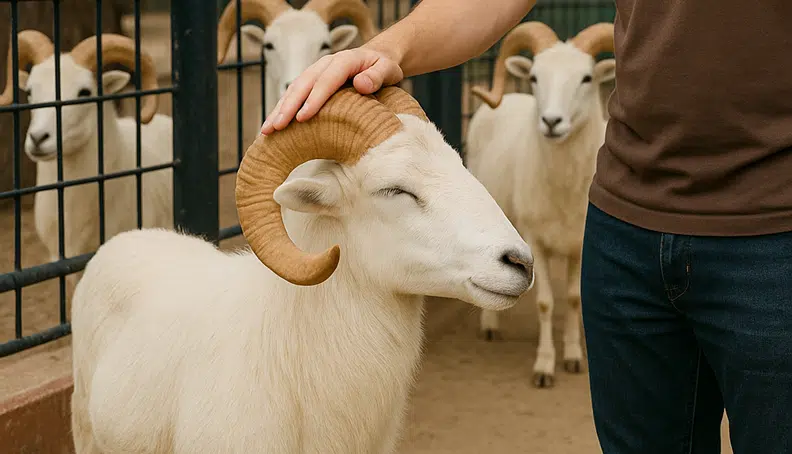 texas dall sheep petting zoo in fredericksburg texas